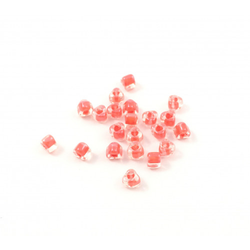 Miyuki triangle beads coral colorlined